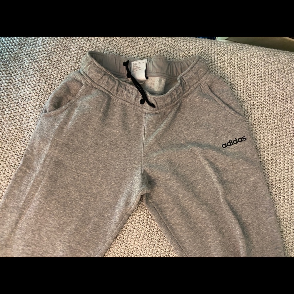 ADIDAS Fleece Jogger - heather grey (sz small) - Picture 5 of 9